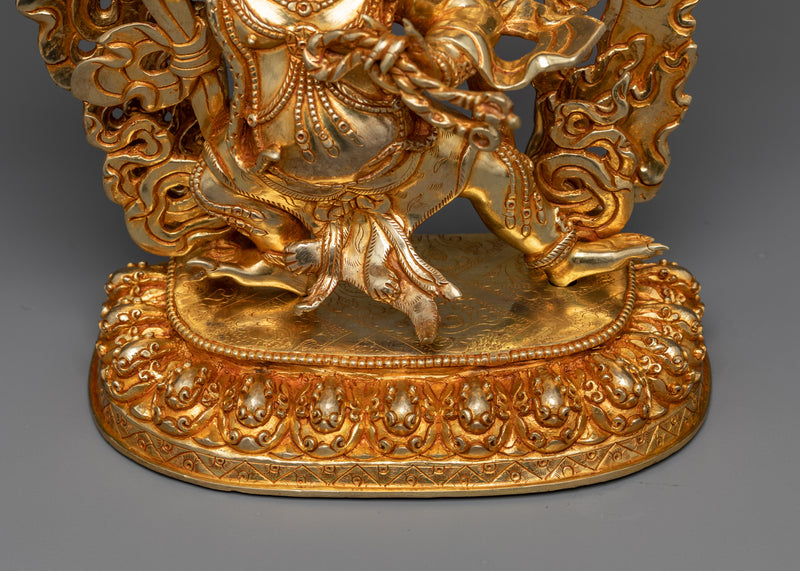 Majestic Vajrapani Kadampa Statue | 24K Gold Gilded Dharmapala