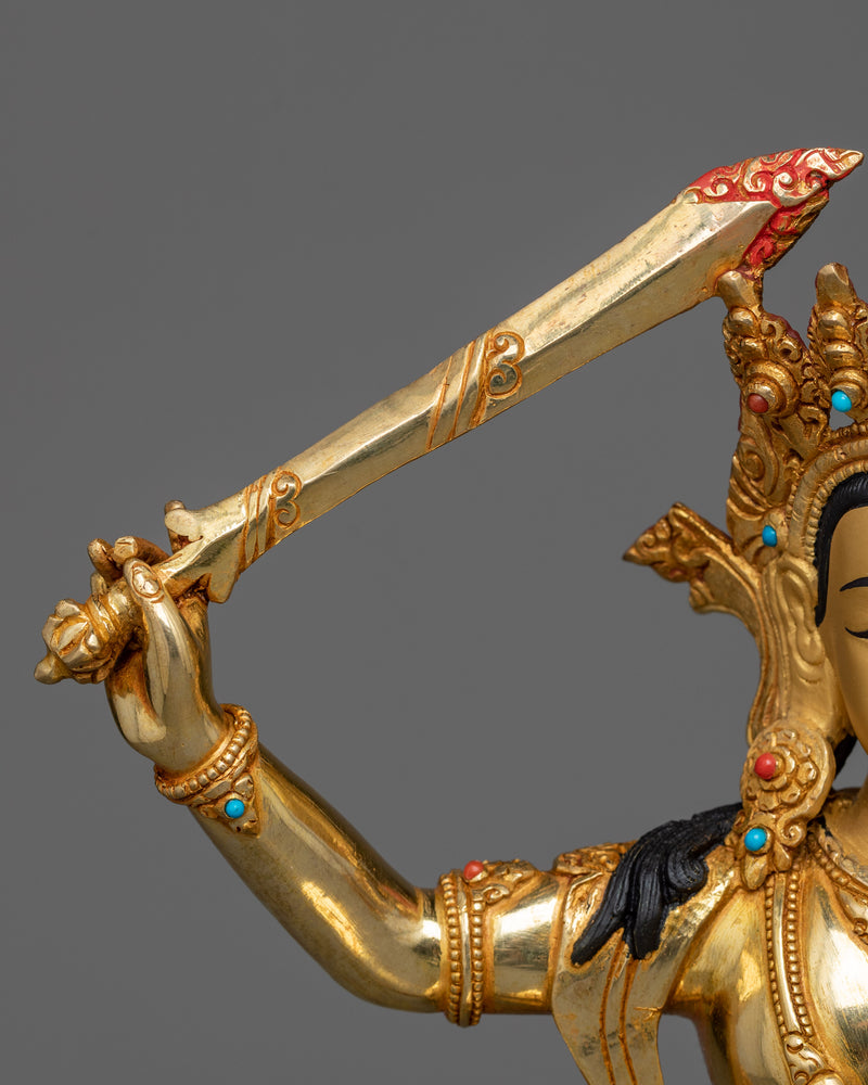 Manjushri God Sculpture | Traditional Nepalese Art