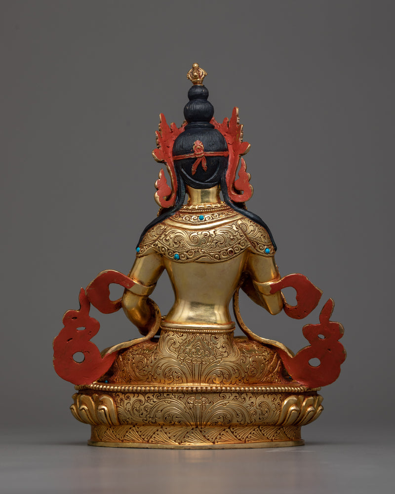 Vajrasattva Statue | Golden Elegance for Meditation and Peace