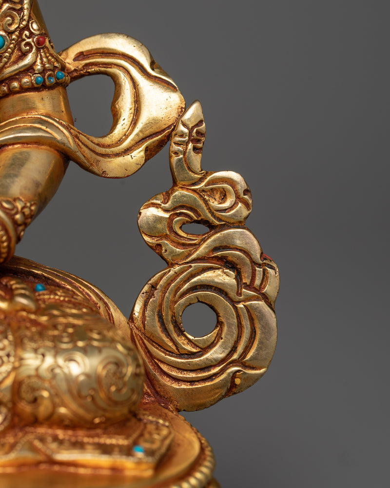 Vajrasattva Statue | Golden Elegance for Meditation and Peace