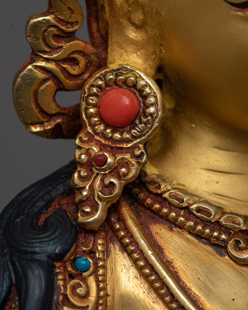 Vajrasattva Statue | Golden Elegance for Meditation and Peace