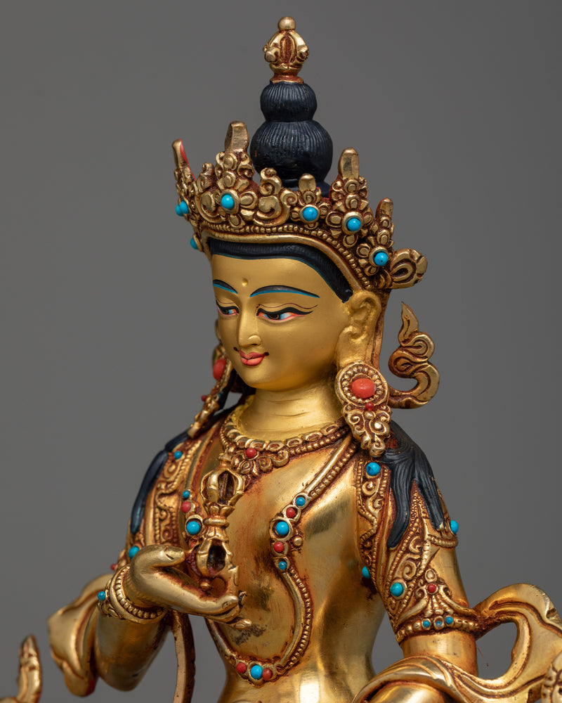 Vajrasattva Statue | Golden Elegance for Meditation and Peace