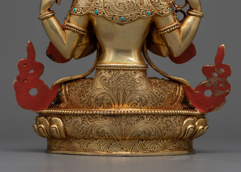 4-Armed Chenrezig Sadhana Buddhist Statue | Radiance for Spiritual Connection