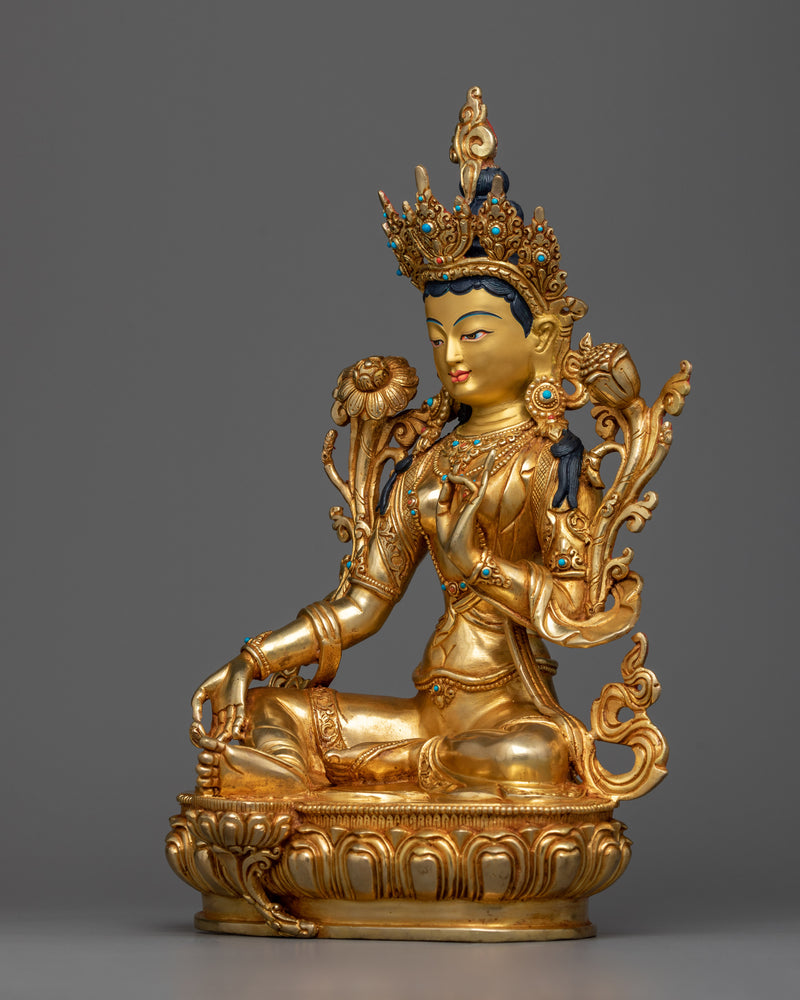 goddess-green-tara-buddhism-statue