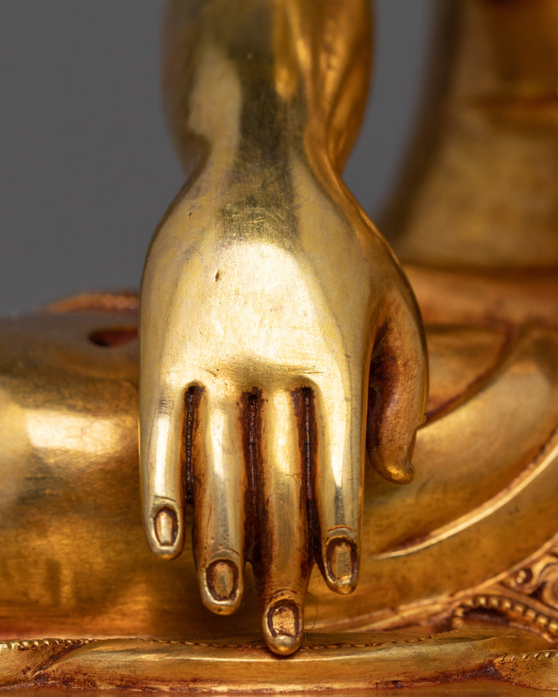 Buddhism Gautam Shakyamuni Buddha Statue | 24K Gold Elegance for Spiritual Serenity