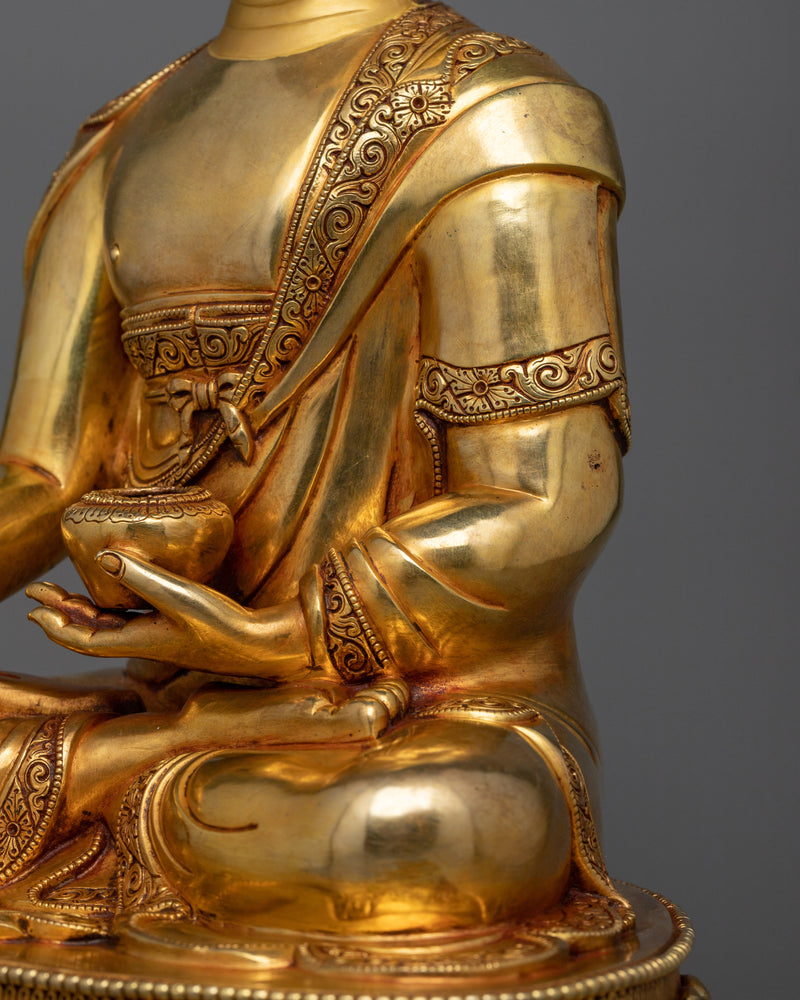 Buddhism Gautam Shakyamuni Buddha Statue | 24K Gold Elegance for Spiritual Serenity