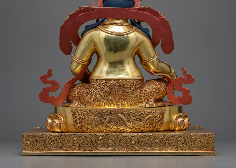 Golden Radiance: Yellow Dzambhala Buddhist Statue | the Epitome of Radiant Serenity