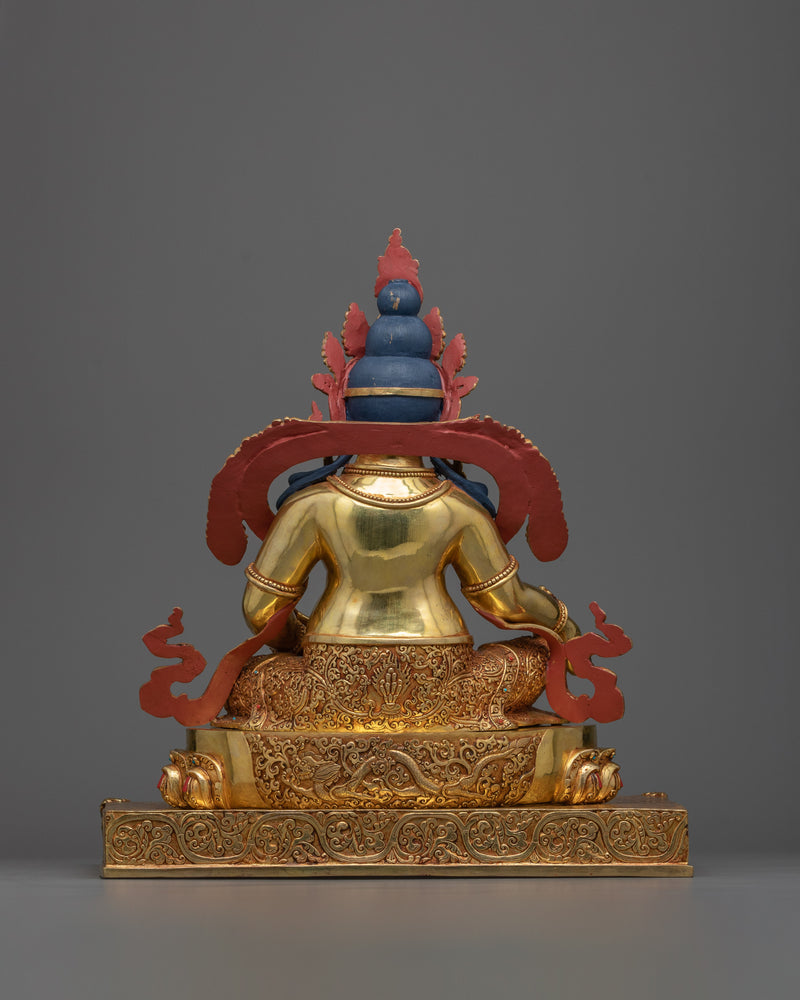 Golden Radiance: Yellow Dzambhala Buddhist Statue | the Epitome of Radiant Serenity