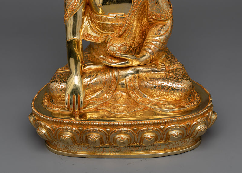 Buddha Shakyamuni Practice Statue | Golden Beacon of Enlightenment