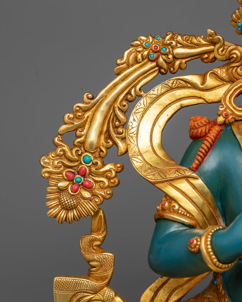 Exquisite Namtose Statue | Divine Guardian in Vibrant Blue