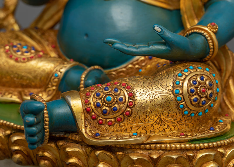 Exquisite Namtose Statue | Divine Guardian in Vibrant Blue