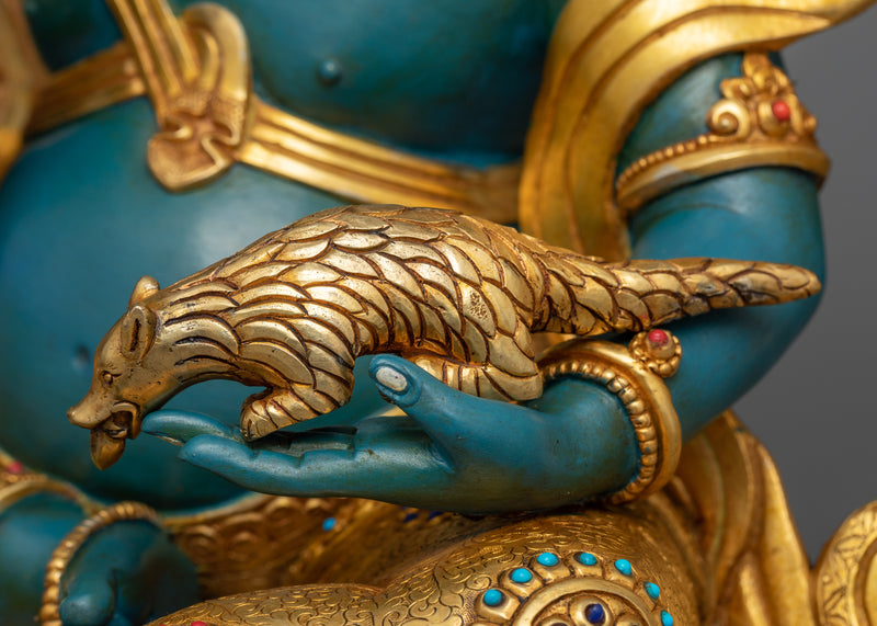 Exquisite Namtose Statue | Divine Guardian in Vibrant Blue