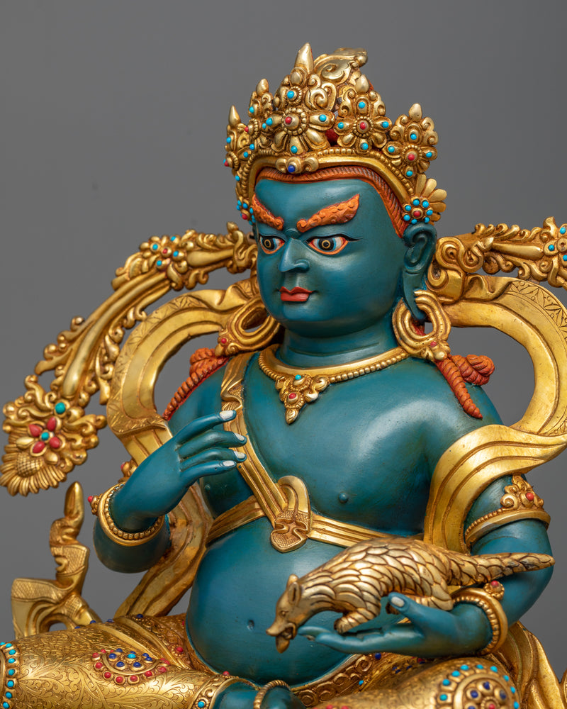 Exquisite Namtose Statue | Divine Guardian in Vibrant Blue