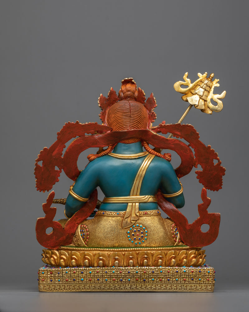 Exquisite Namtose Statue | Divine Guardian in Vibrant Blue