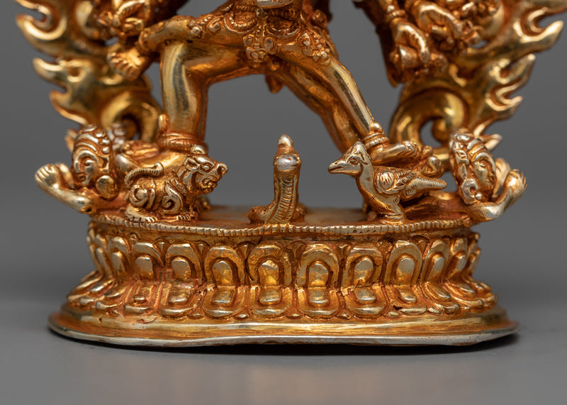 Majestic Manjushri Yamantaka |24K Gold Gilded Statue