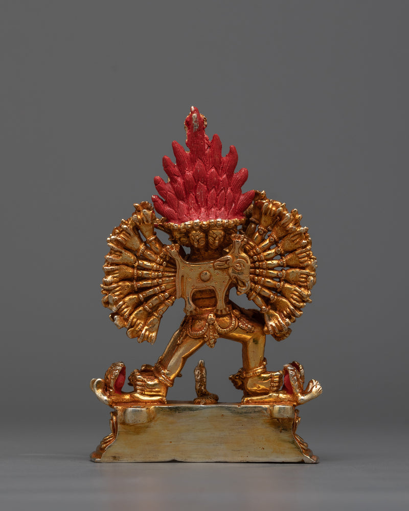 Majestic Manjushri Yamantaka |24K Gold Gilded Statue