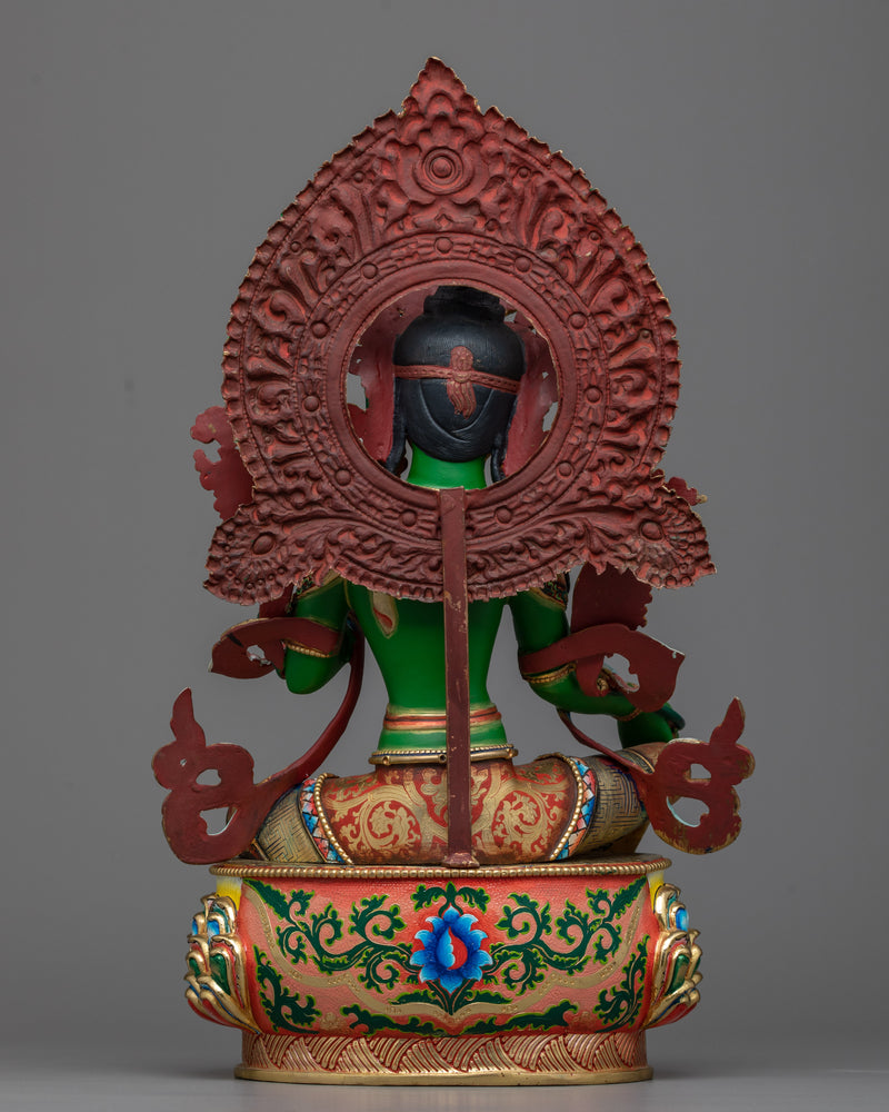 Green Tara Bodhisattva Sculpture | Embodiment of Compassion