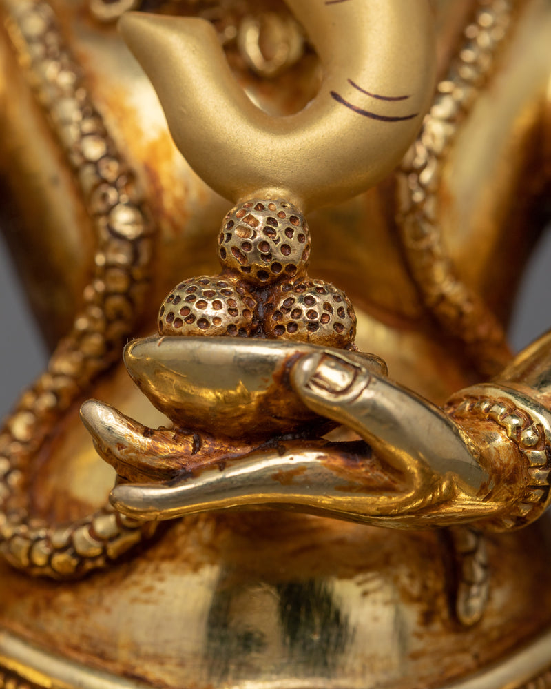 Ganesh Statue in 24K Gold | Divine Protector for Home