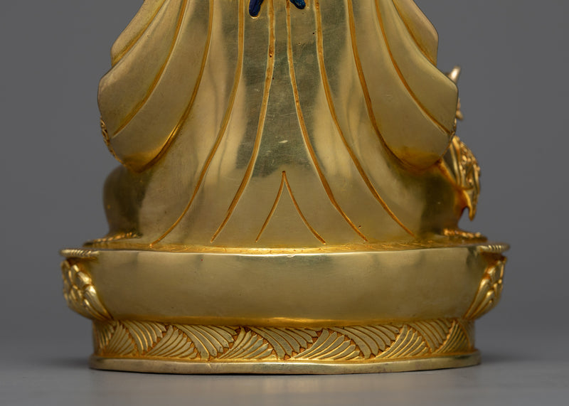 Dusum Sangye Guru Rinpoche Sculpture | 24K Gold & Copper Statue