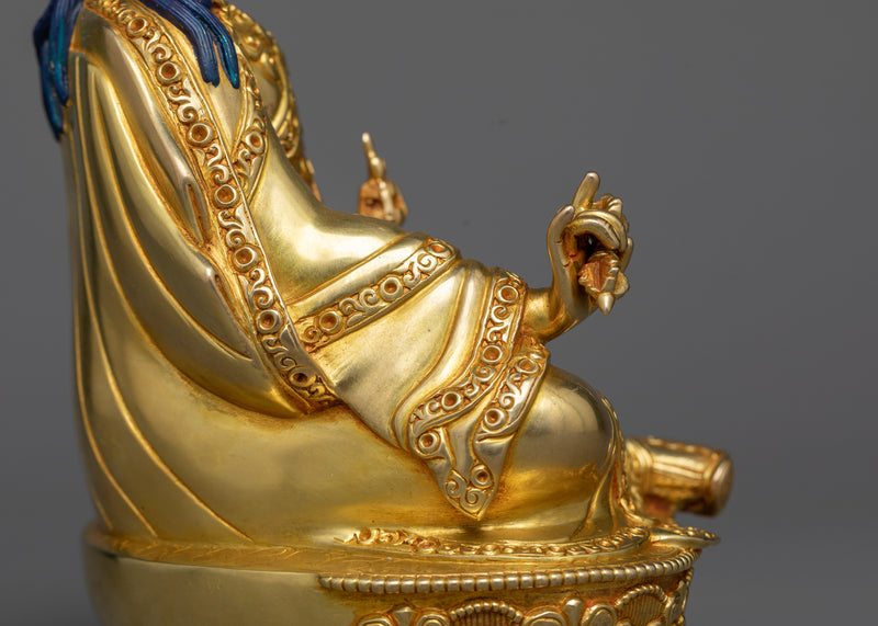 Dusum Sangye Guru Rinpoche Sculpture | 24K Gold & Copper Statue