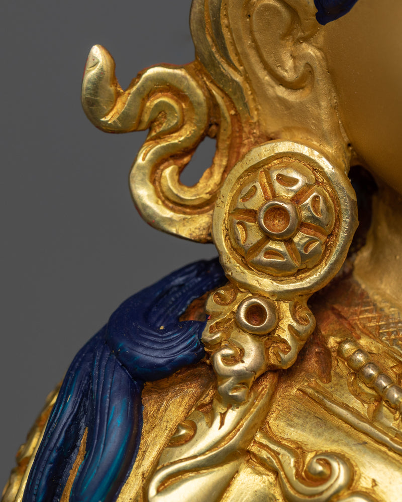 Dusum Sangye Guru Rinpoche Sculpture | 24K Gold & Copper Statue