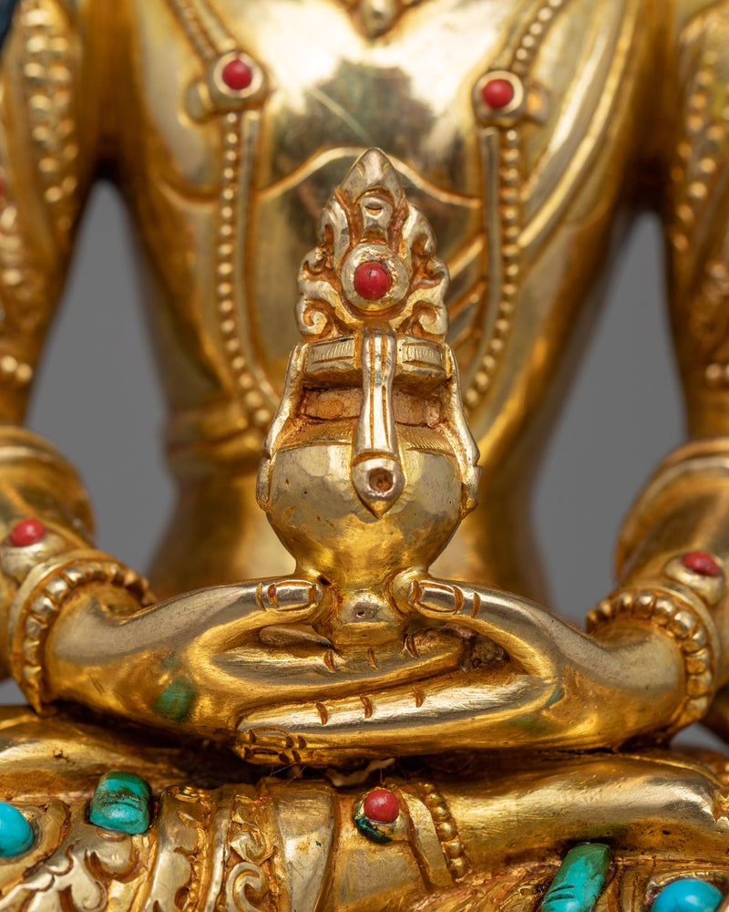 Buddha Amitayus Statue | Immortal Wisdom in 24K Gold and Copper