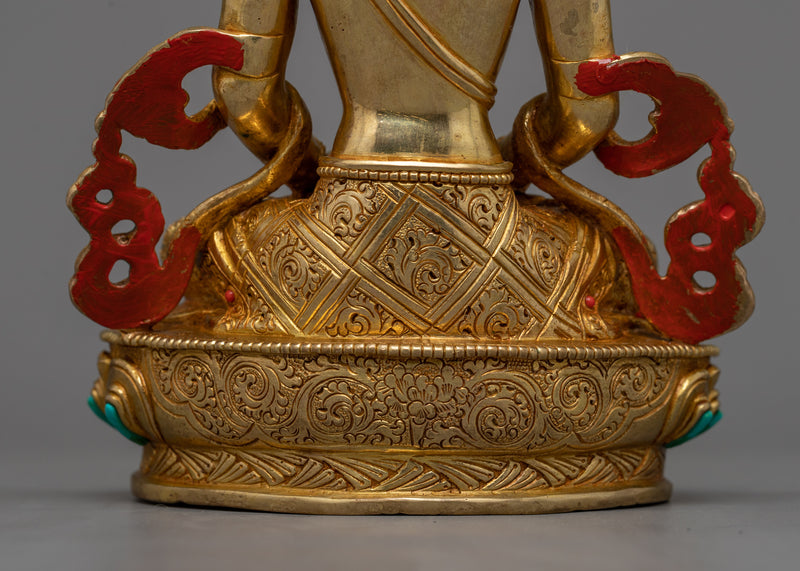 Buddha Amitayus Statue | Immortal Wisdom in 24K Gold and Copper