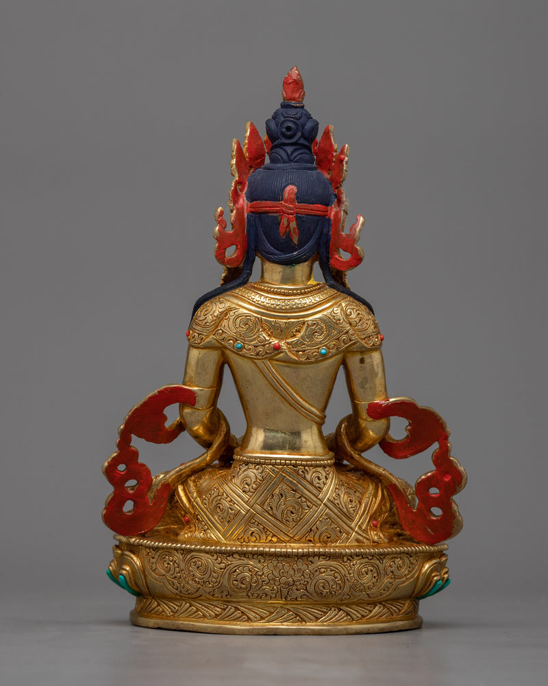 Buddha Amitayus Statue | Immortal Wisdom in 24K Gold and Copper