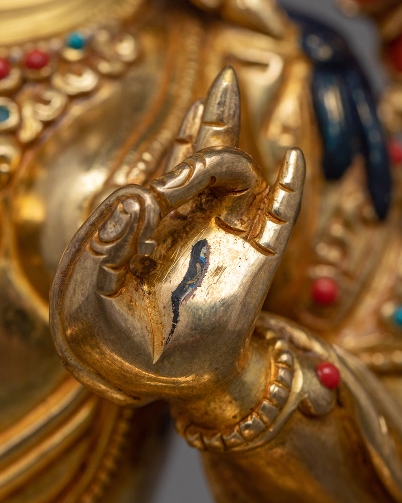 White Tara Artwork | Serenity and Healing | 24K Gold Gilded