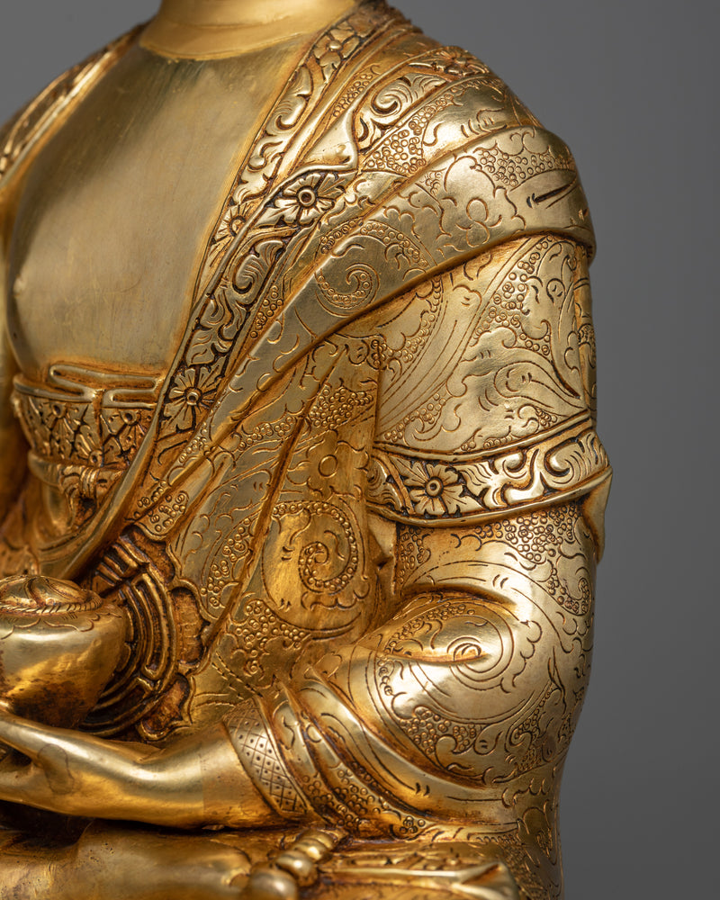 24K Gold-Gilded Shakyamuni Buddha Statue | A Symbol of Enlightenment