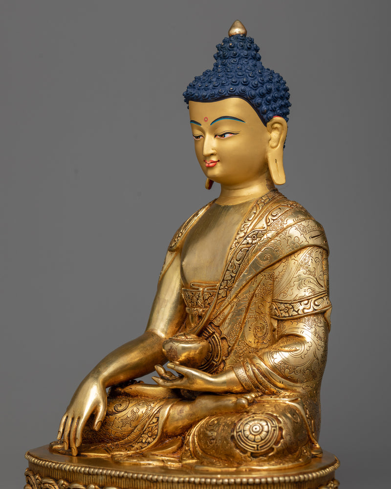 24K Gold-Gilded Shakyamuni Buddha Statue | A Symbol of Enlightenment