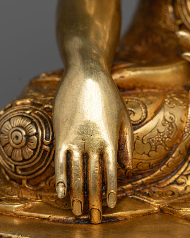 24K Gold-Gilded Shakyamuni Buddha Statue | A Symbol of Enlightenment