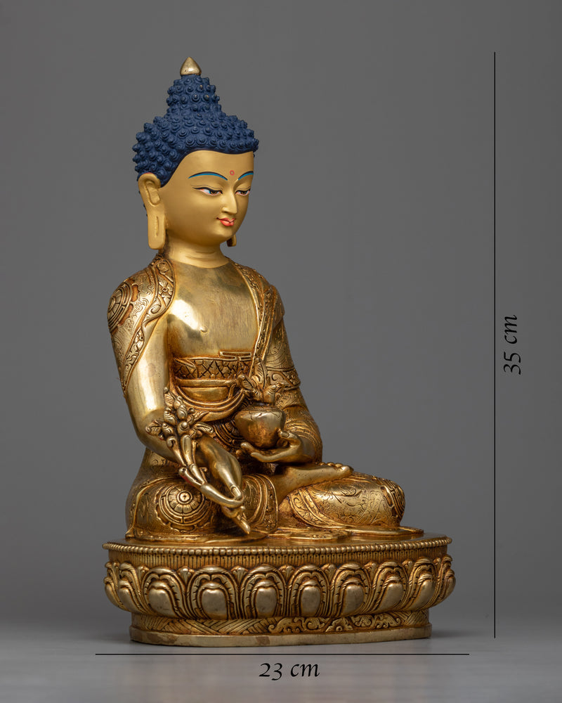 medicine-buddha-gold gilded statue