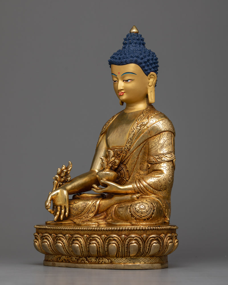 medicine-buddha-gold gilded statue