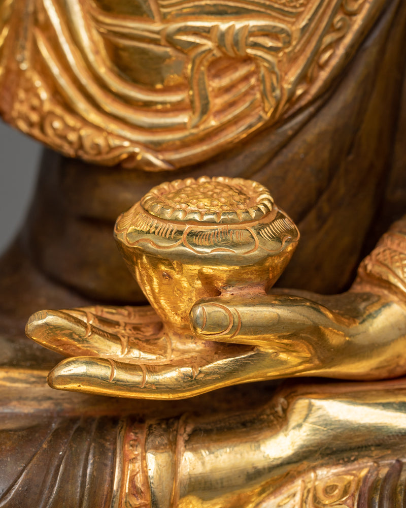 The Buddha Shakyamuni Statue | 24K Gold Gilded Elegance