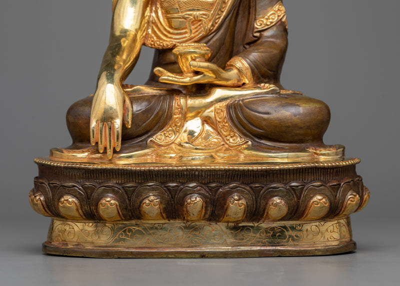 The Buddha Shakyamuni Statue | 24K Gold Gilded Elegance