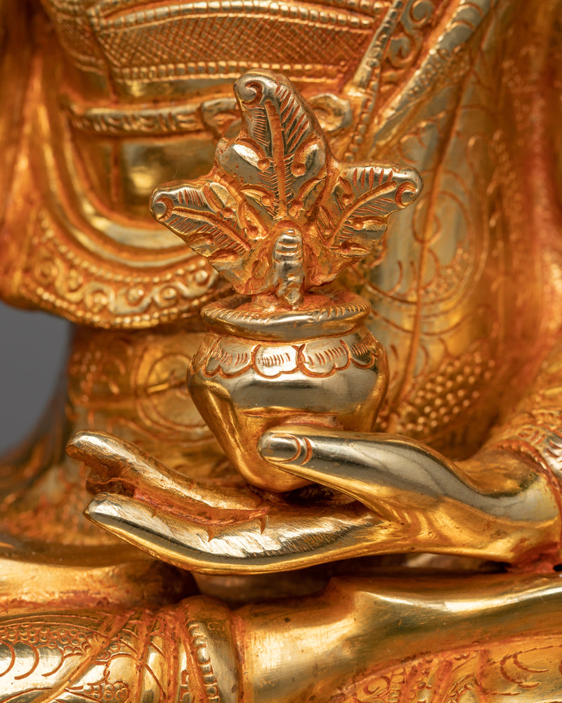 Bhaisajyaguru Buddha Statue | Healing Radiance in 24K Gold