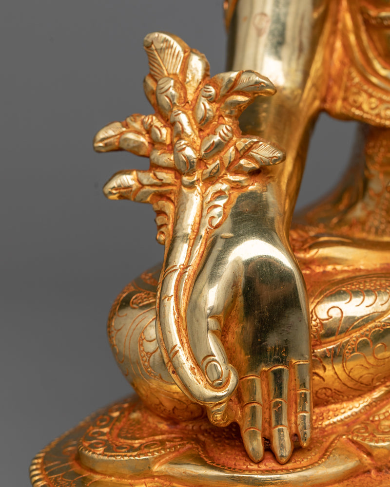 Bhaisajyaguru Buddha Statue | Healing Radiance in 24K Gold