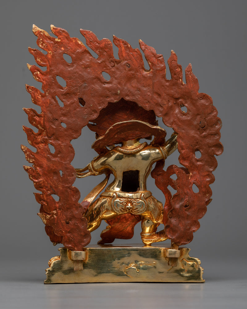 Vajrapani Bodhisattva Sculpture | Gold Gilded Power and Protection