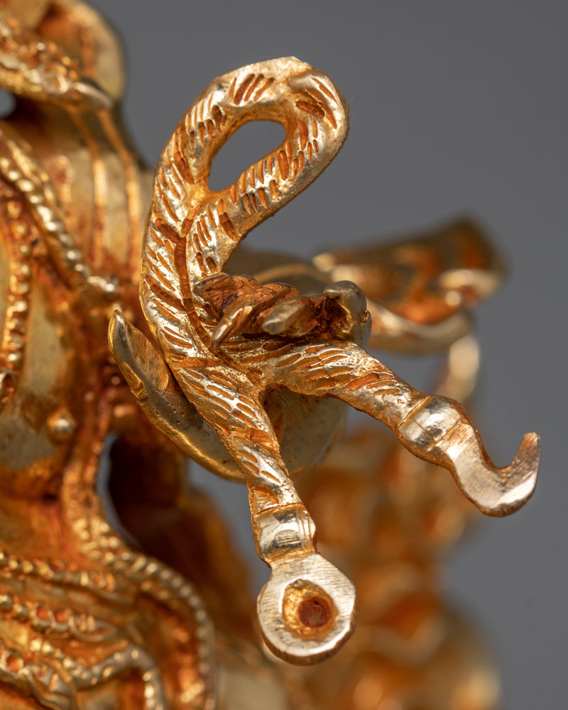 Vajrapani Bodhisattva Sculpture | Gold Gilded Power and Protection