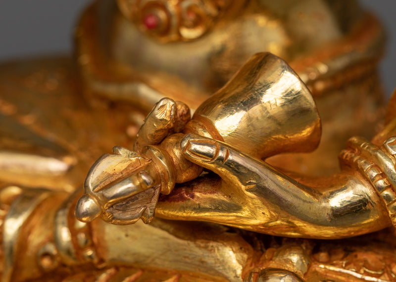 Adi Buddha Vajrasattva Statue | Essence of Purity in 24K Gold Gilded Form