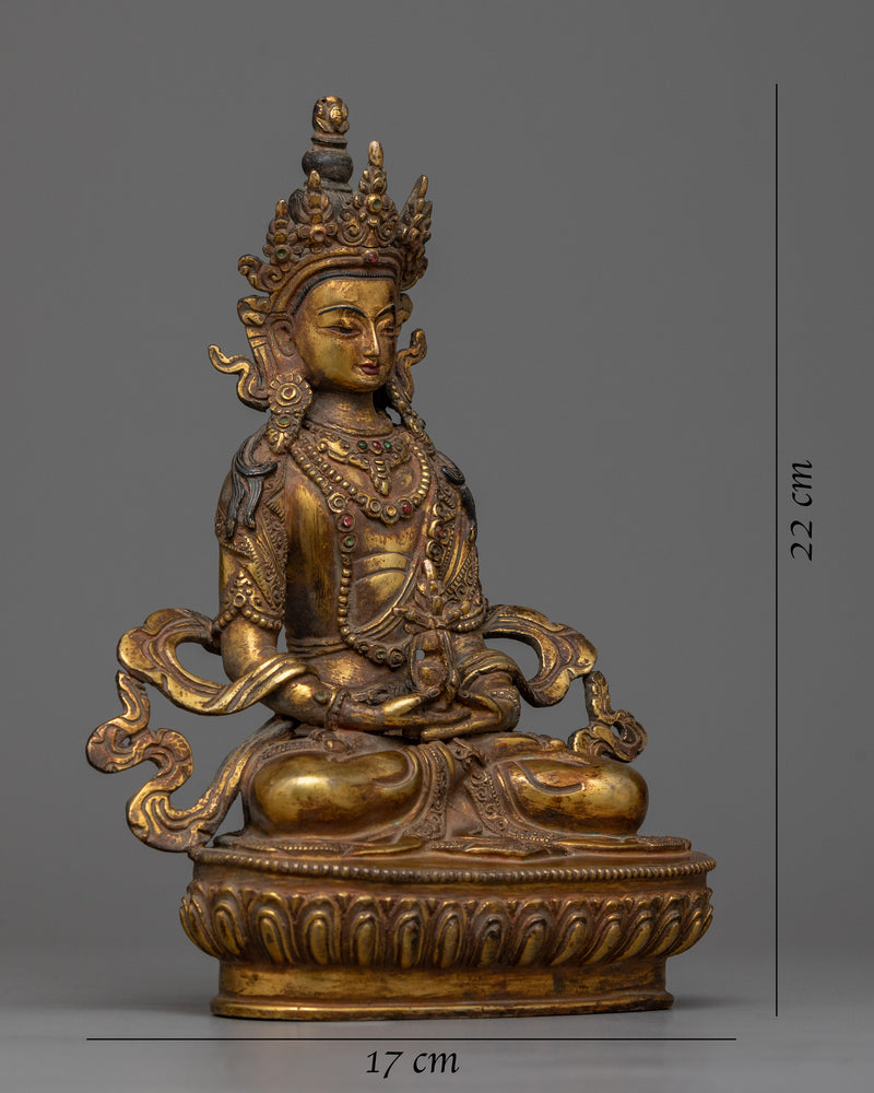 amitayus-buddha-of-long-life-antique sculpture