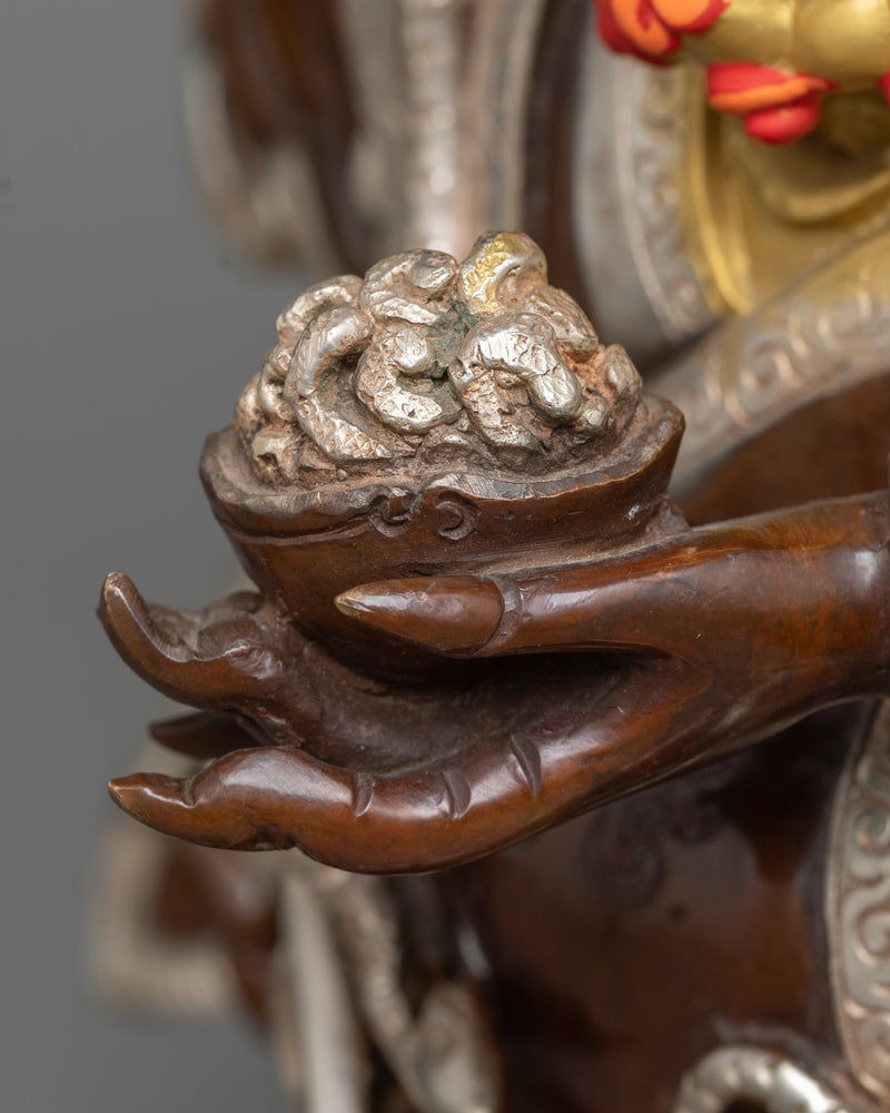 Fierce Two-armed Bernagchen Mahakala Dharma Protector | Silver Plated Artistry