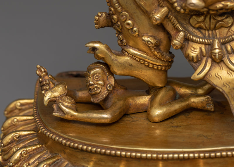 Hayagriva Copper Idol | 24K Gold Gilded Tibetan Deity