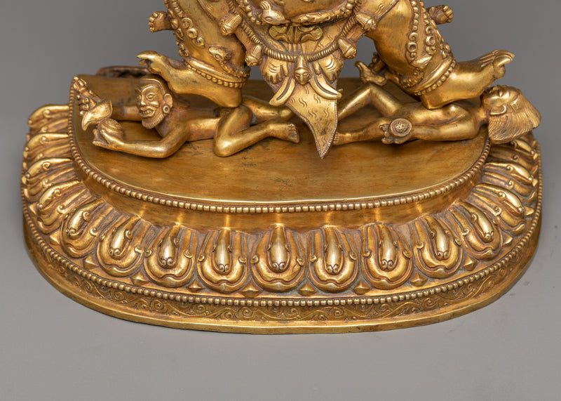 Hayagriva Copper Idol | 24K Gold Gilded Tibetan Deity