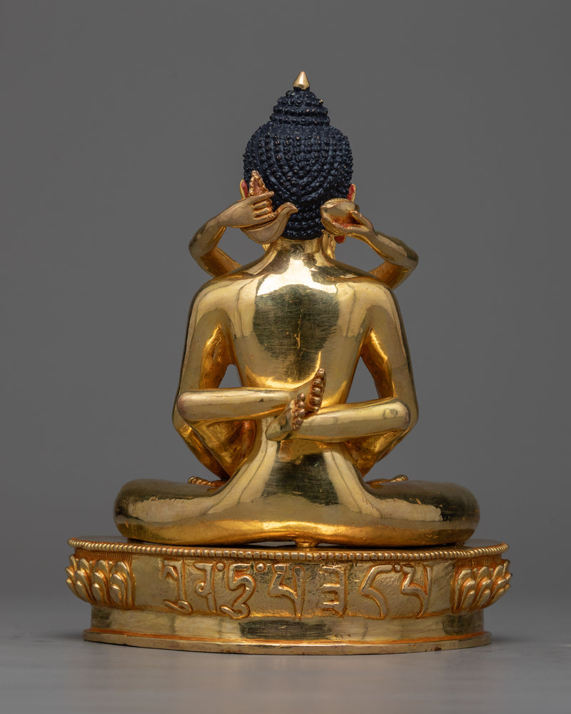 Enlightening Samantabhadra Yab Yum Idol | 24K Gold Gilded Union