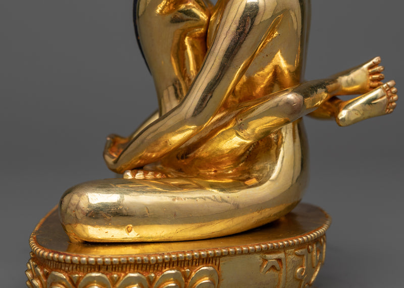 Enlightening Samantabhadra Yab Yum Idol | 24K Gold Gilded Union