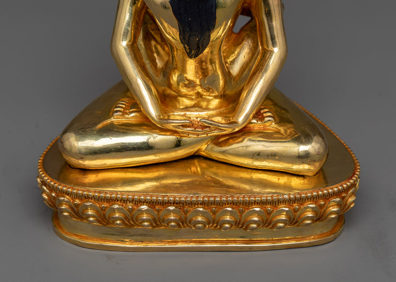 Enlightening Samantabhadra Yab Yum Idol | 24K Gold Gilded Union