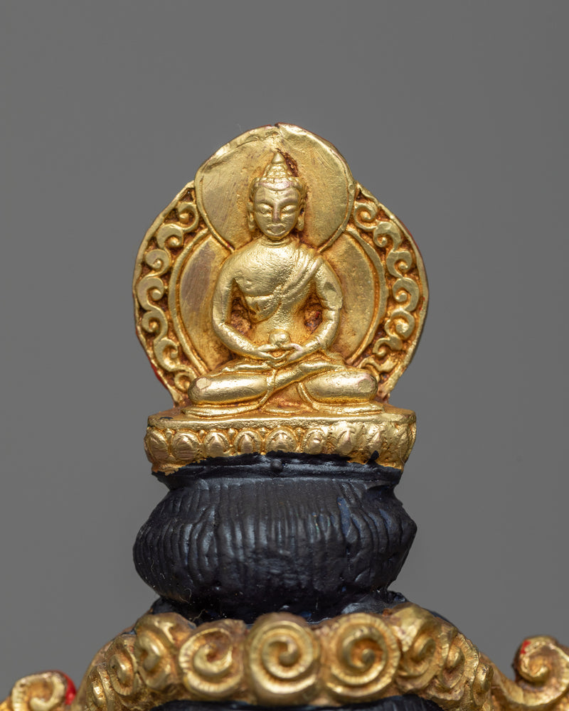 Serene Statue for Mantra of Bodhisattva Cundi | 24K Gold Gilded Spiritual Art