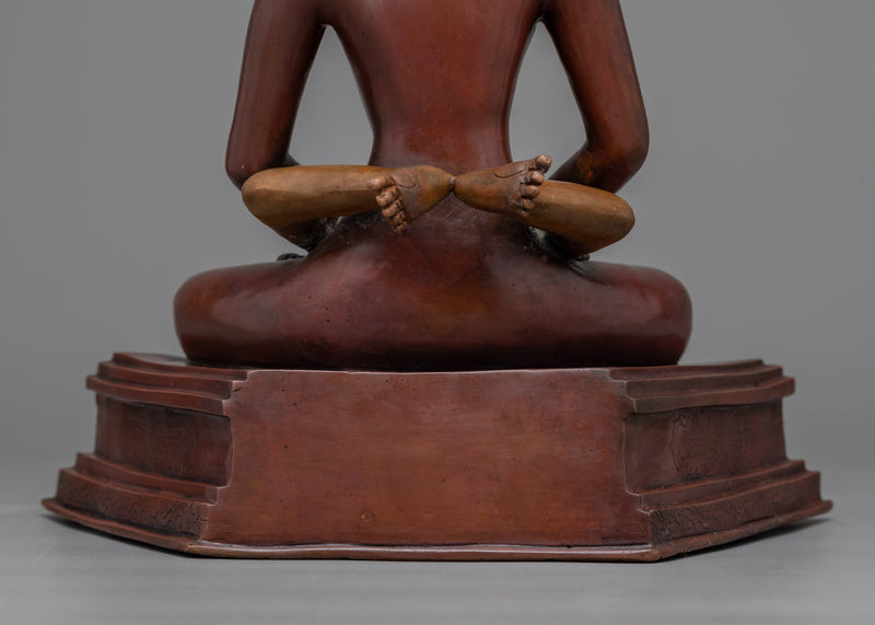 Adi-Buddha Samantabhadra and Consort | Trantic Unity in Oxidized Copper